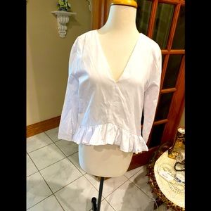 English factory peplum Top size small. Size S (4-6)